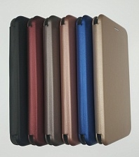 Чехол-книжка на силиконовой основе для HUAWEI Mate 20 Lite материал экокожа цвет синий.