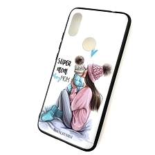 Чехол накладка для XIAOMI Redmi 7, силикон, рисунок super MOM boy MOM.