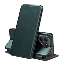 Чехол книжка STYLISH для TECNO Pova 7 4G, Pova 7 Neo, экокожа, визитница, цвет темно зеленый