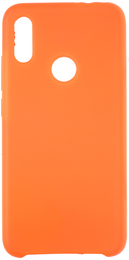 Чехол накладка для XIAOMI REDMI NOTE 7, NOTE 7 PRO, силикон, бархат, цвет оранжевый.