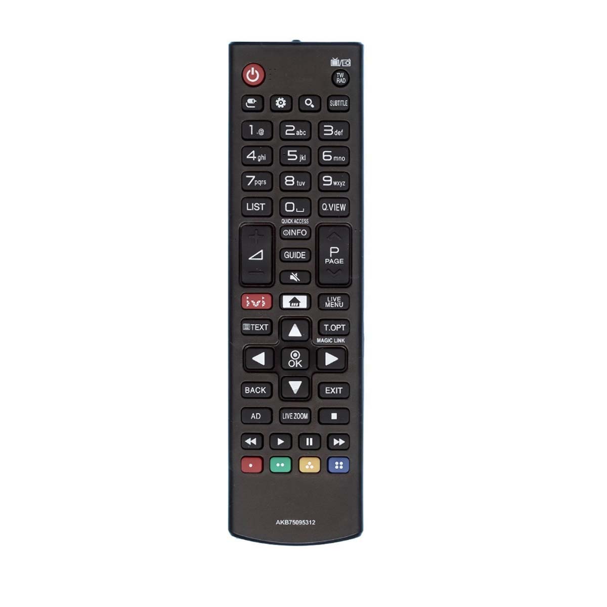 Пульт ДУ AKB75095312 (AKB75095303) для телевизоров LG, цвет черный