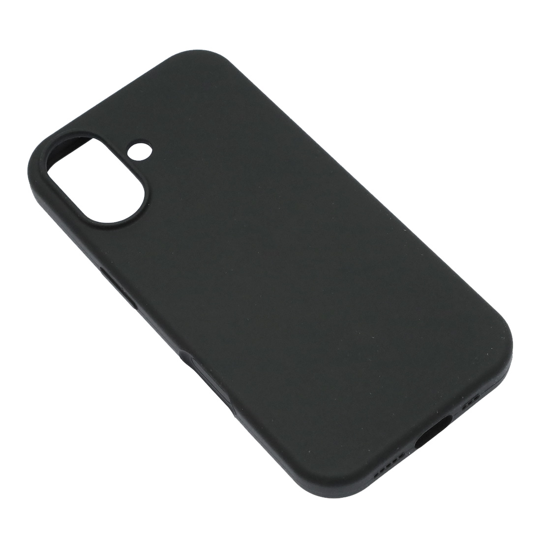Чехол-накладка Silicone Case для Apple iPhone 17, L-ogo, бархатная подложка, цвет черный