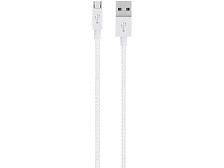 Кабель-USB Micro Belkin плетеный, цвет белый.