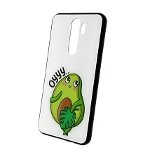 Чехол накладка для XIAOMI Redmi Note 8 Pro, силикон, стекло, рисунок AVOCADO Oyyy....