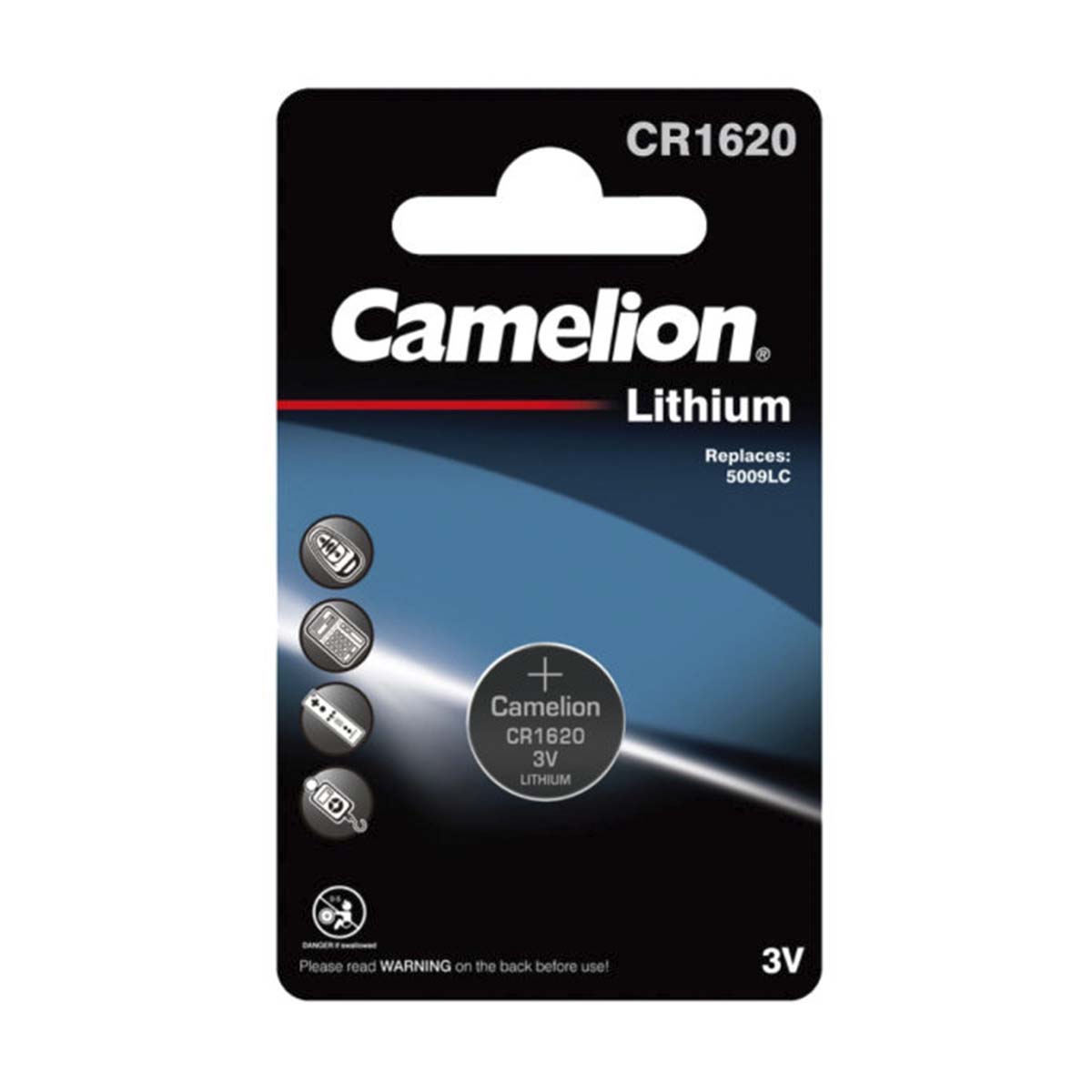 Батарейка CAMELION CR1620 BL1 Lithium 3V