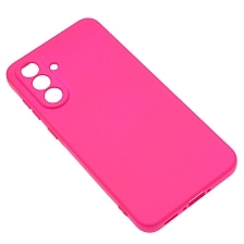 Чехол накладка NANO для SAMSUNG Galaxy A56 5G, защита камеры, силикон, бархат, цвет фуксия