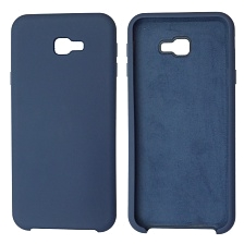 Чехол накладка Silicon Cover для SAMSUNG Galaxy J4 PLUS 2018, силикон, бархат, цвет синий Чехол накладка Silicon Cover для SAMSUNG Galaxy J4 PLUS 2018, силикон, бархат, цвет синий