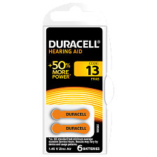 Батарейка для слуховых аппаратов DURACELL ACTIVAIR Hearing Aid ZA13 PR48 1.45V Nugget Box/6 (DR DA13/6BL) пр-во Германия