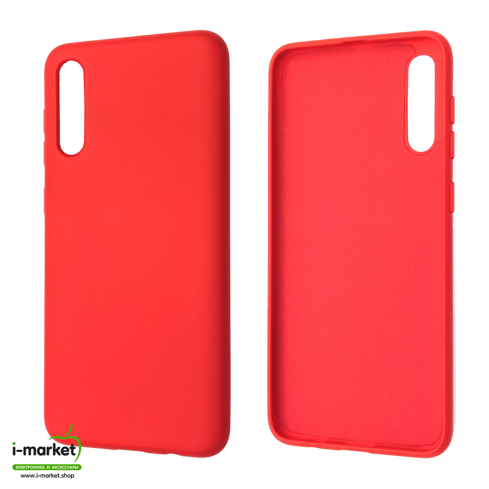 Чехол накладка NANO для SAMSUNG Galaxy A50 (SM-A505), A30s (SM-A307), A50s (SM-A507), силикон, бархат, цвет красный