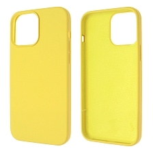 Чехол накладка Silicon Case для APPLE iPhone 13 Pro Max (6.7), силикон, бархат, цвет желтый
