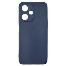 Чехол накладка для INFINIX HOT 30 Play, силикон, матовый, цвет темно синий