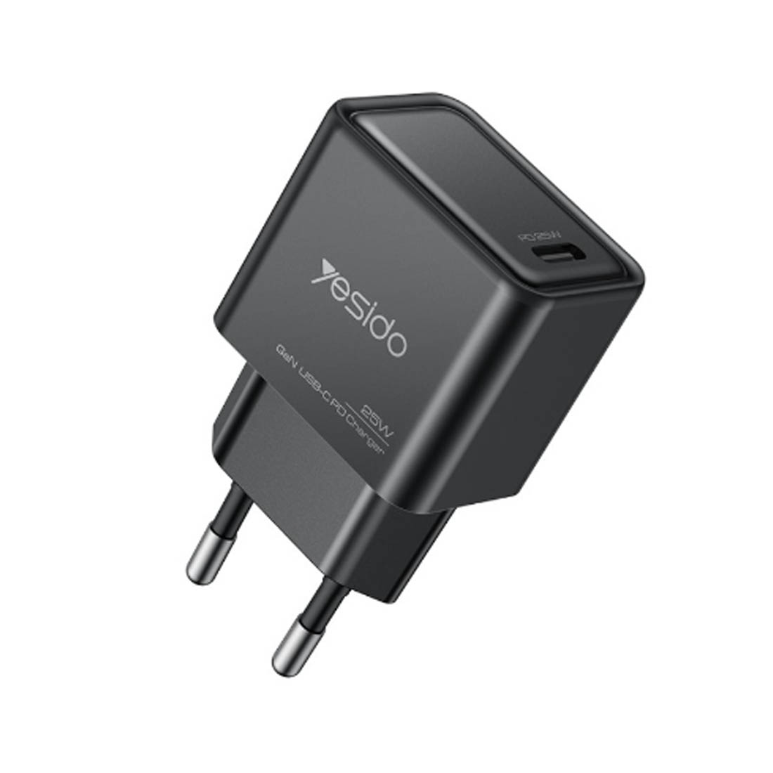 СЗУ (Сетевое зарядное устройство) YESIDO YC62, 25W, 1 USB Type C, PD25W, цвет черный