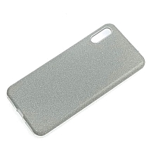 Чехол накладка Shine для HUAWEI Honor Play 8A, силикон, блестки, цвет серебристый.