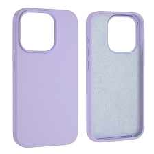 Чехол накладка Silicon Case для APPLE iPhone 15 Pro (6.1"), силикон, бархат, цвет сиреневый