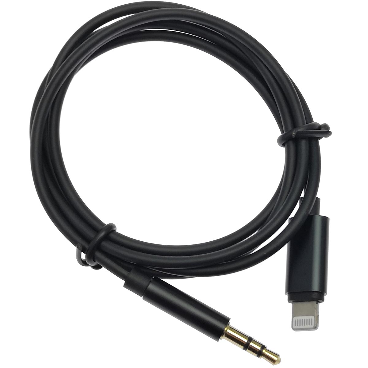 Аудио кабель, переходник JH-023 (FLD-023) Lightning 8-pin на AUX Jack 3.5 mm, длина 1 метр, цвет черный