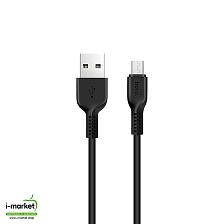 Кабель Micro USB HOCO X13 Easy, 2.4А, длина 1 метр, цвет черный.