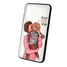 Чехол накладка для XIAOMI Redmi Note 8, силикон, рисунок LOVIN THE MOM LOVE.