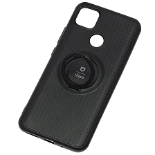 Чехол накладка iFace для XIAOMI Redmi 9C, Redmi 10A, силикон, кольцо держатель, цвет черный