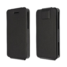 Чехол книжка универсальная для смартфонов размером 4.3 - 4.5, силикон, цвет черный.
