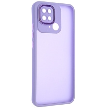 Чехол накладка KING для XIAOMI Redmi 10C, POCO C40, силикон, пластик, защита камеры, цвет окантовки сиреневый