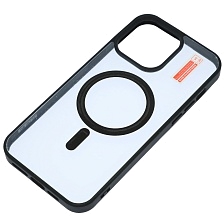 Чехол накладка Magnetic с поддержкой MagSafe для APPLE iPhone 15 Pro Max, силикон, цвет окантовки черный Чехол накладка Magnetic с поддержкой MagSafe для APPLE iPhone 15 Pro Max, силикон, цвет окантовки черный