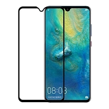 Защитное стекло "MONARCH" FULL GLUE (PREMIUM) для HUAWEI Mate 20, цвет канта чёрный.