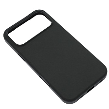Чехол-накладка Silicone Case для Apple iPhone 17 Pro Max, L-ogo, бархатная подложка, цвет черный