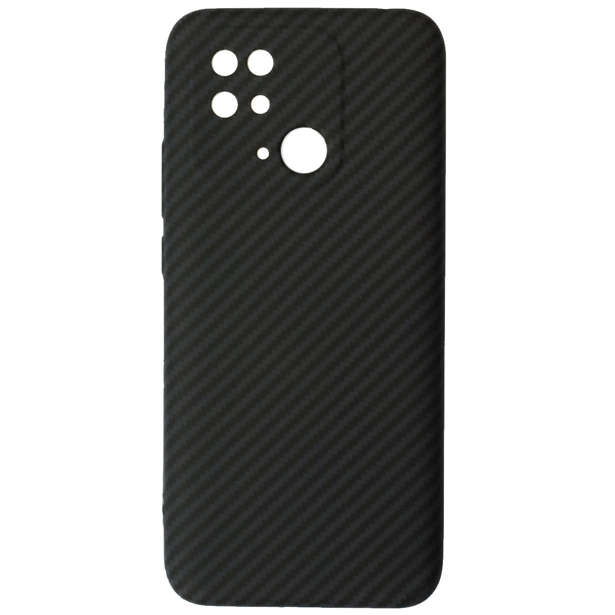 Чехол накладка KING для XIAOMI Redmi 10C, POCO C40, силикон, бархат, карбон, цвет темно синий