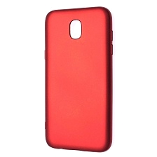 Чехол накладка для SAMSUNG Galaxy J5 2017 (SM-J530), силикон, матовый, цвет красный.