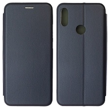 Чехол книжка STYLISH для XIAOMI Redmi Note 7, Note 7 Pro, экокожа, силикон, визитница, цвет темно синий