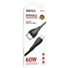Кабель BOROFONE BX121 USB Type C на USB Type C, 60W, длина 1 метр, цвет черный