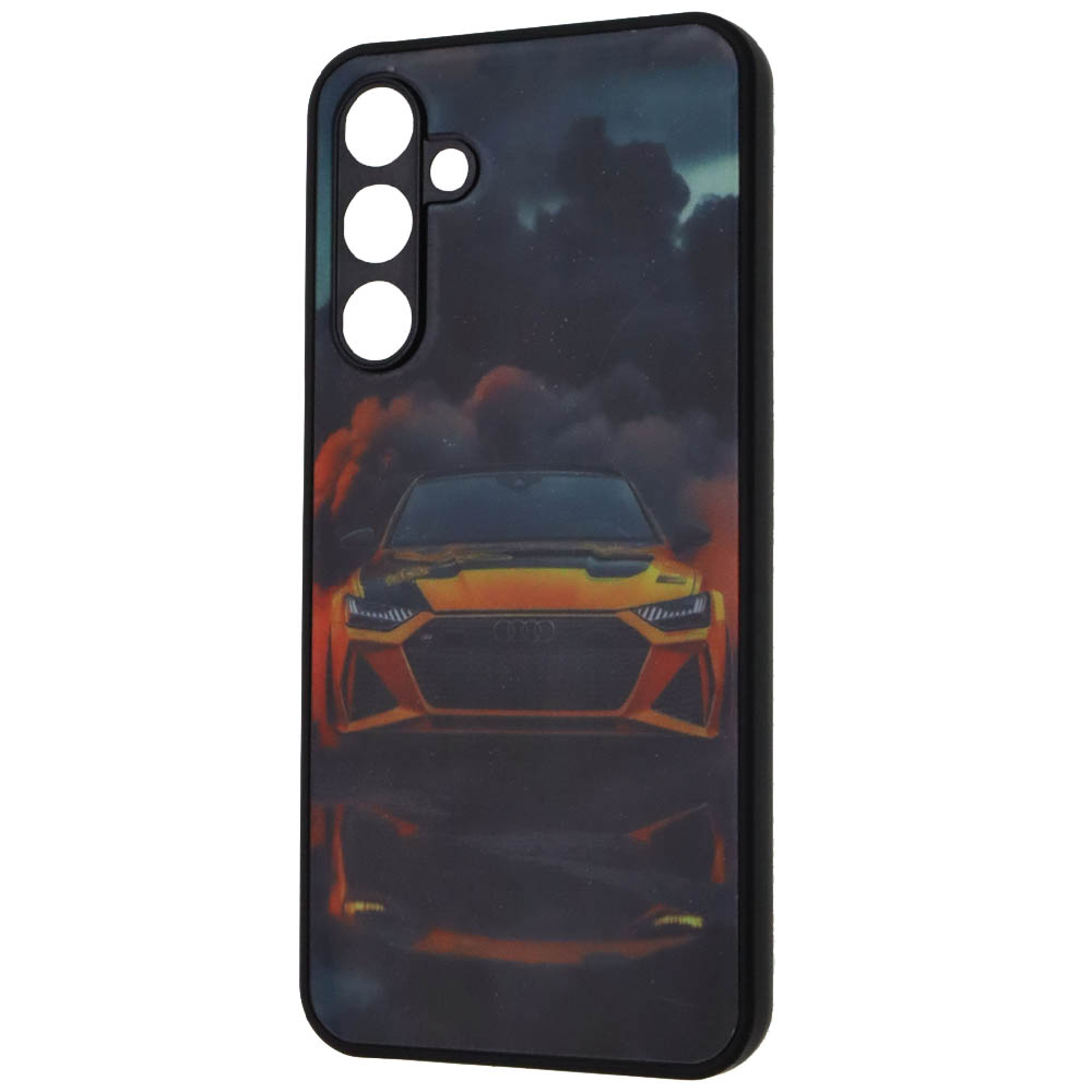 Чехол накладка для SAMSUNG Galaxy A16, пластик, силикон, защита камеры, рисунок Ауди