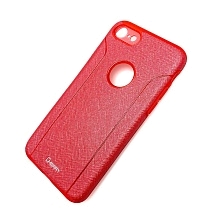 Чехол накладка Cherry II для APPLE iPhone 7, 8, силикон, цвет красный.