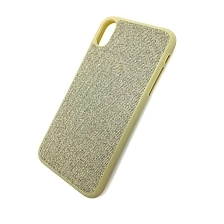 Чехол накладка для APPLE iPhone XR, силикон, цвет золотистый.