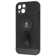Чехол накладка iFace для APPLE iPhone 13 (6.1), силикон, защита камеры, выдвижная подставка, цвет черный