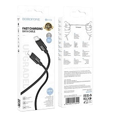 Кабель BOROFONE BX106 Charge USB Type C на USB Type C, 60W, длина 1 метр, цвет черный