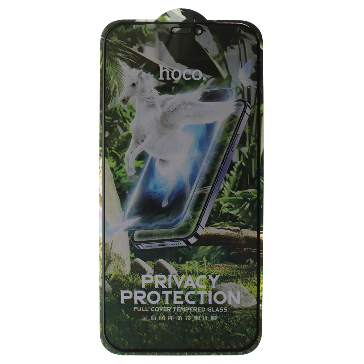 Защитное стекло Антишпион HOCO G11 для APPLE iPhone 12 (6.1"), iPhone 12 Pro (6.1"), цвет окантовки черный