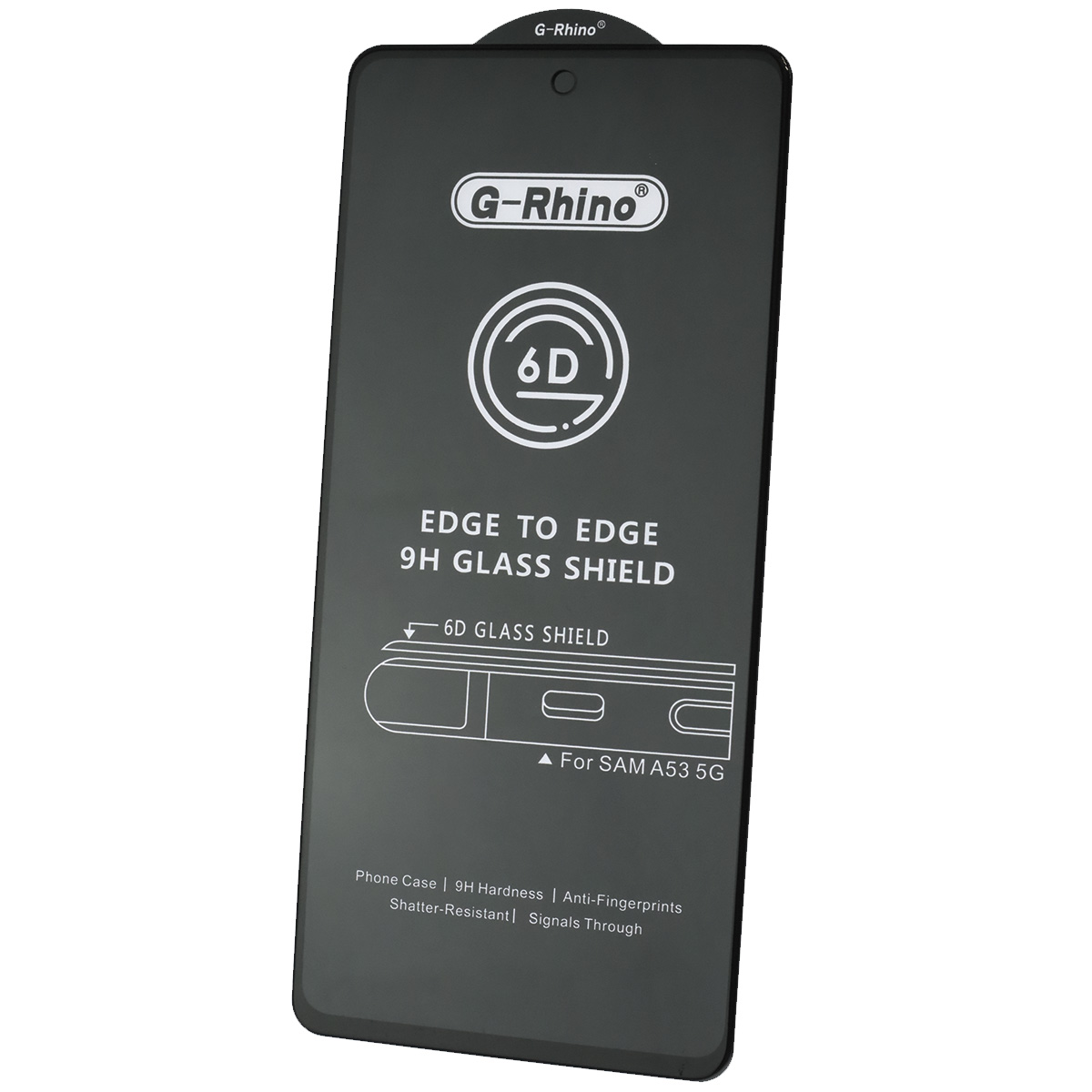 Защитное стекло 6D G-Rhino для SAMSUNG Galaxy A53 5G, цвет окантовки черный