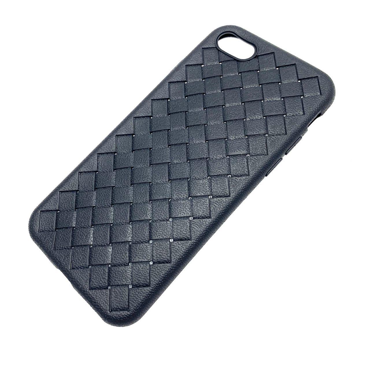 Чехол накладка для APPLE iPhone 7, iPhone 8, iPhone SE 2020, силикон, плетение, цвет черный