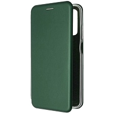 Чехол книжка STYLISH для XIAOMI Redmi 15, экокожа, визитница, цвет темно зеленый