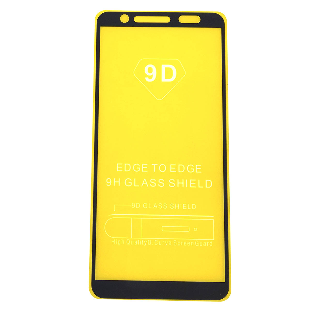 Защитное стекло 9D для SAMSUNG Galaxy A7 2018 (SM-A750), цвет окантовки черный