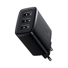 СЗУ (Сетевое зарядное устройство) BASEUS Compact Charger 3U (CCXJ020101), 17W, 3 USB , цвет черный