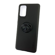 Чехол накладка ROCK для SAMSUNG Galaxy S20 Plus (SM-G985), силикон, с кольцом держателем, цвет черный. Чехол накладка ROCK для SAMSUNG Galaxy S20 Plus (SM-G985), силикон, с кольцом держателем, цвет черный.