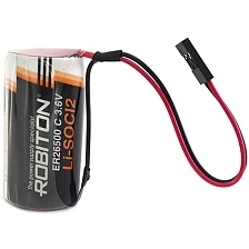 Аккумулятор ROBITON ER26500-DP (A343/LR14), 9000 mAh, 3.6В с разъемом BLS-2