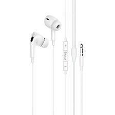 Гарнитура (наушники с микрофоном) проводная, HOCO M101 Pro Crystal, разъем Jack 3.5 мм, цвет белый