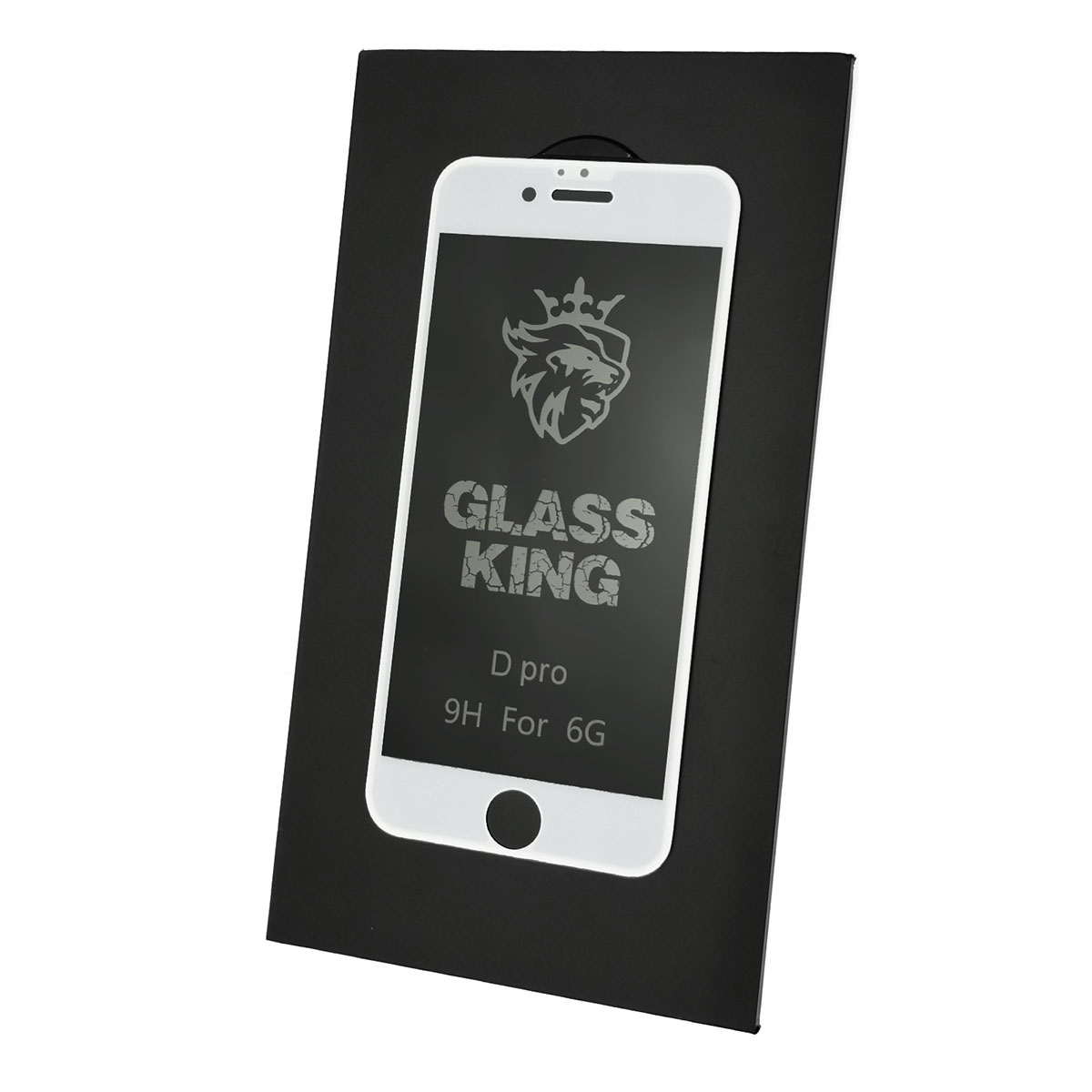 Защитное стекло D Pro для APPLE iPhone 6, 6G, 6S, цвет окантовки белый.
