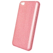 Чехол накладка Shine для XIAOMI Redmi GO, силикон, блестки, цвет розовый