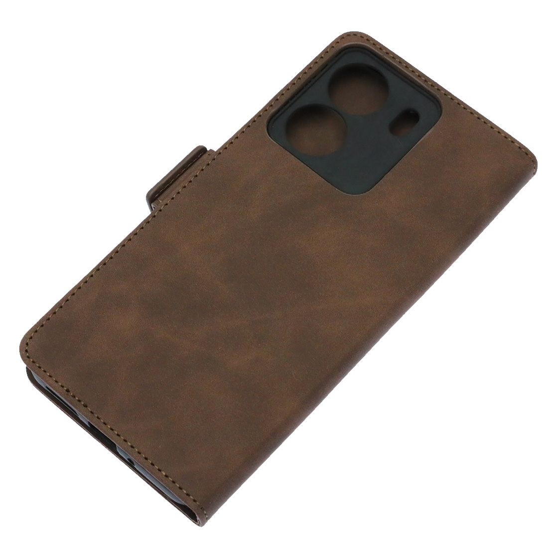 Чехол книжка NICE для XIAOMI Redmi 13C, XIAOMI POCO C65, защита камеры, экокожа, визитница, цвет коричневый