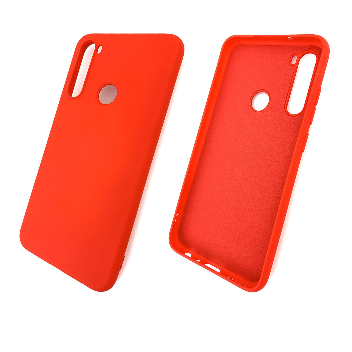 Чехол накладка для XIAOMI Redmi Note 8, силикон, цвет красный.