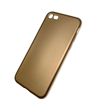 Чехол накладка для APPLE iPhone 7, 8, силикон, цвет золотистый.